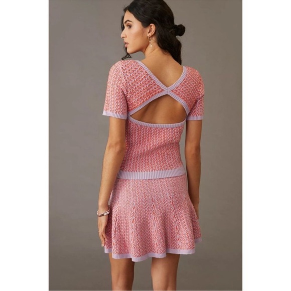 Anthropologie X Maeve Colorblocked Knit Skirt Set - Picture 4 of 4